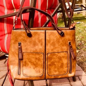 Beautiful brown cognac purse NEW